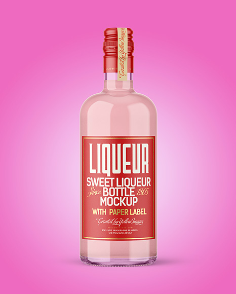 Liqueur Bottle Mockup