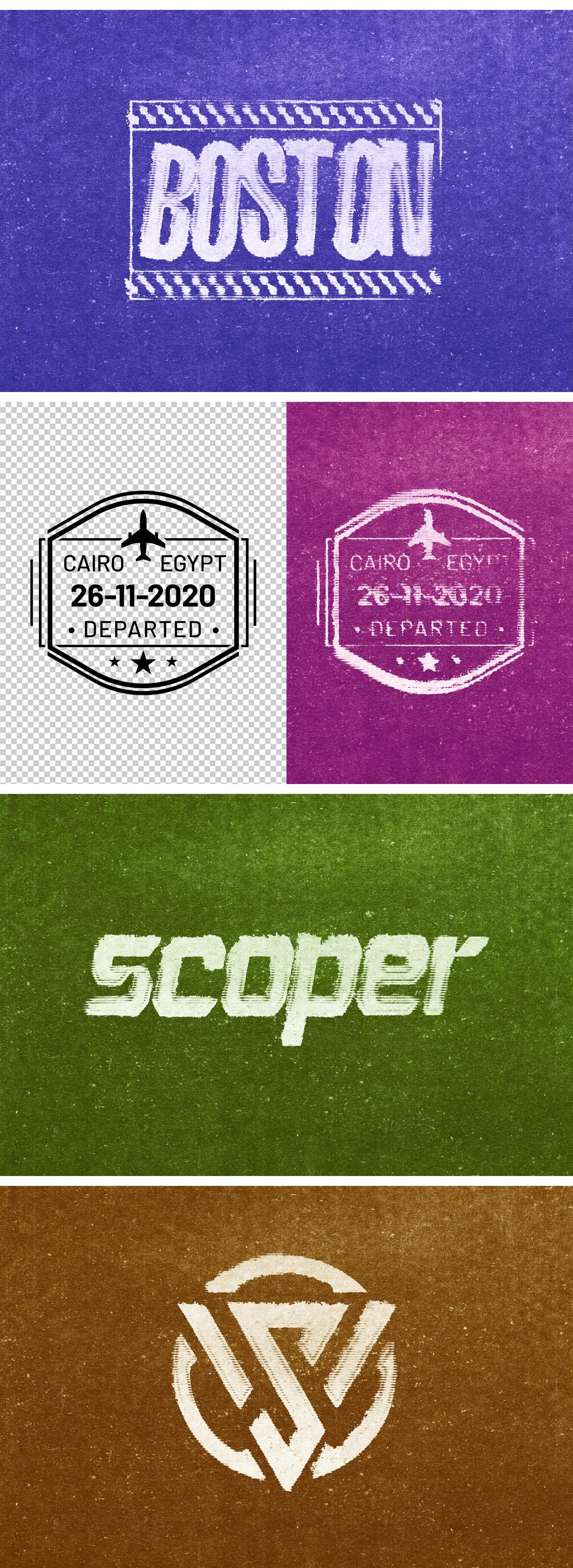 Trashy Printer Text &amp; Logos Effect