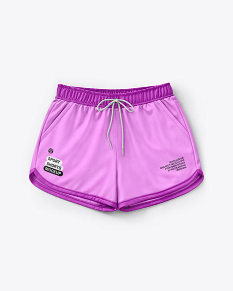 Women's Shorts Mockup - Women+S+Shorts+Mockup+In+Apparel+Mockups+On+Yellow+Images+Object+Mockups