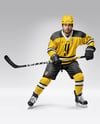 Man Wearing Full Ice Hockey Uniform Mockup