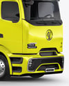 Semi Trailer Truck Mockup - Half Side View