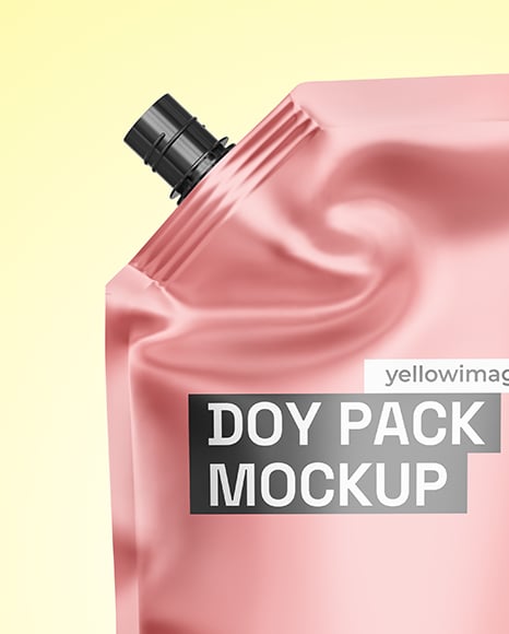 Matte Metallic Doy Pack Mockup