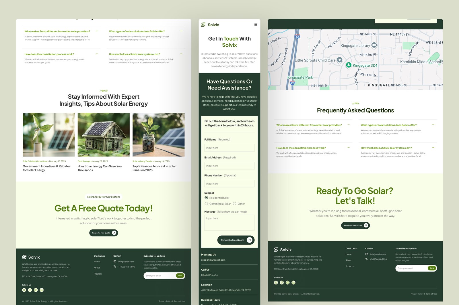 Solvix - Solar Panel Website