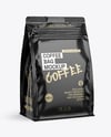 Glossy Coffee Bag Mockup - Half Side view