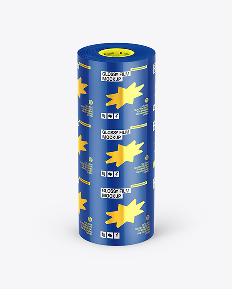 Glossy Film Roll Mockup