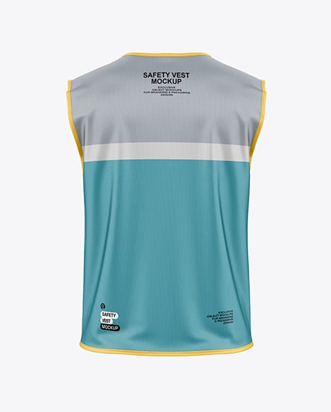 Safety Vest Mockup - Back View