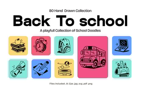 Back to School Icon Set - Graphics