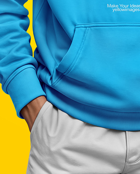 Black Man Wearing a Hoodie and Sunglasses Mockup