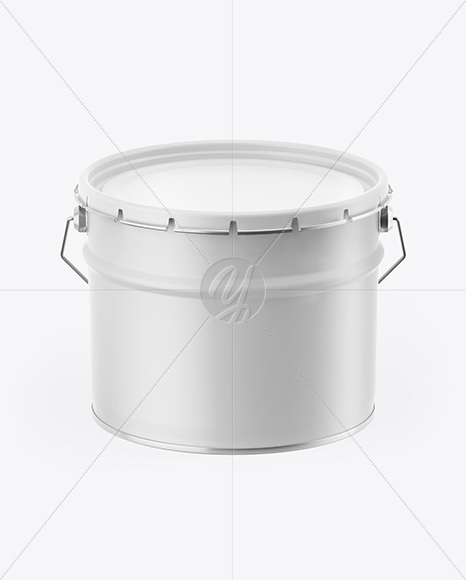 Matte Tin Can w/ Metallic Handle Mockup