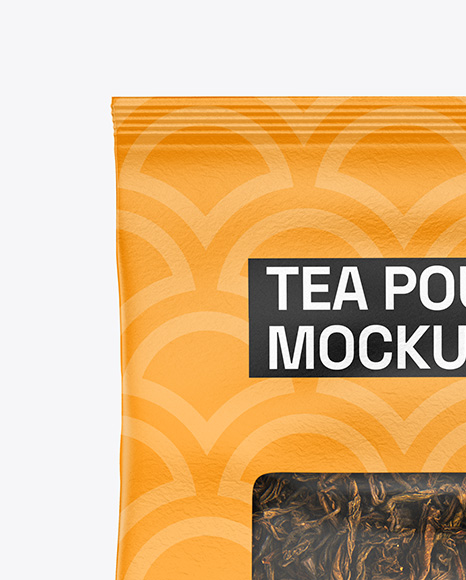 Paper Pouch w/ Dry Black Tea Mockup