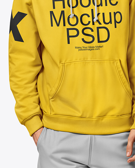 A Young Man in a Hoodie and Sweatpants Mockup