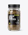 Clear Glass Jar with Za'atar Spice Mockup