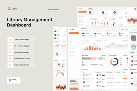 Libra - Library Management Dashboard Figma Template - Creative Store