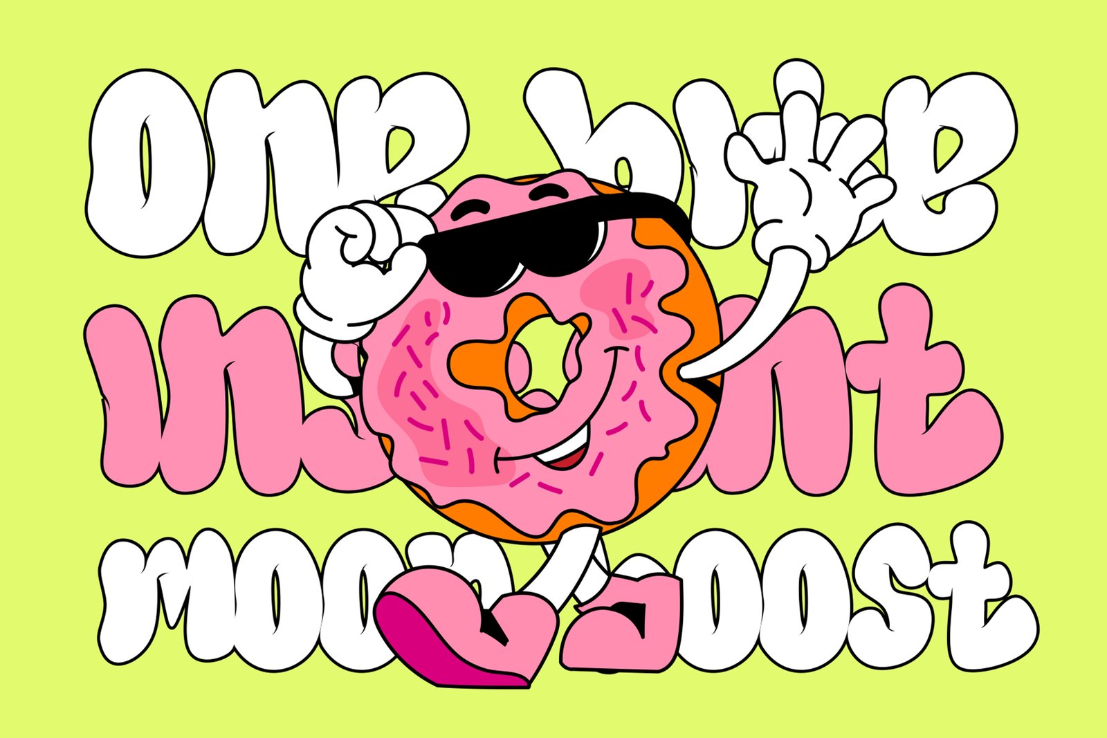 Onyx Vibe - 3d 90s layered display font