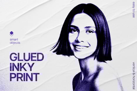 Glued Inky Print Effect - Creative Store