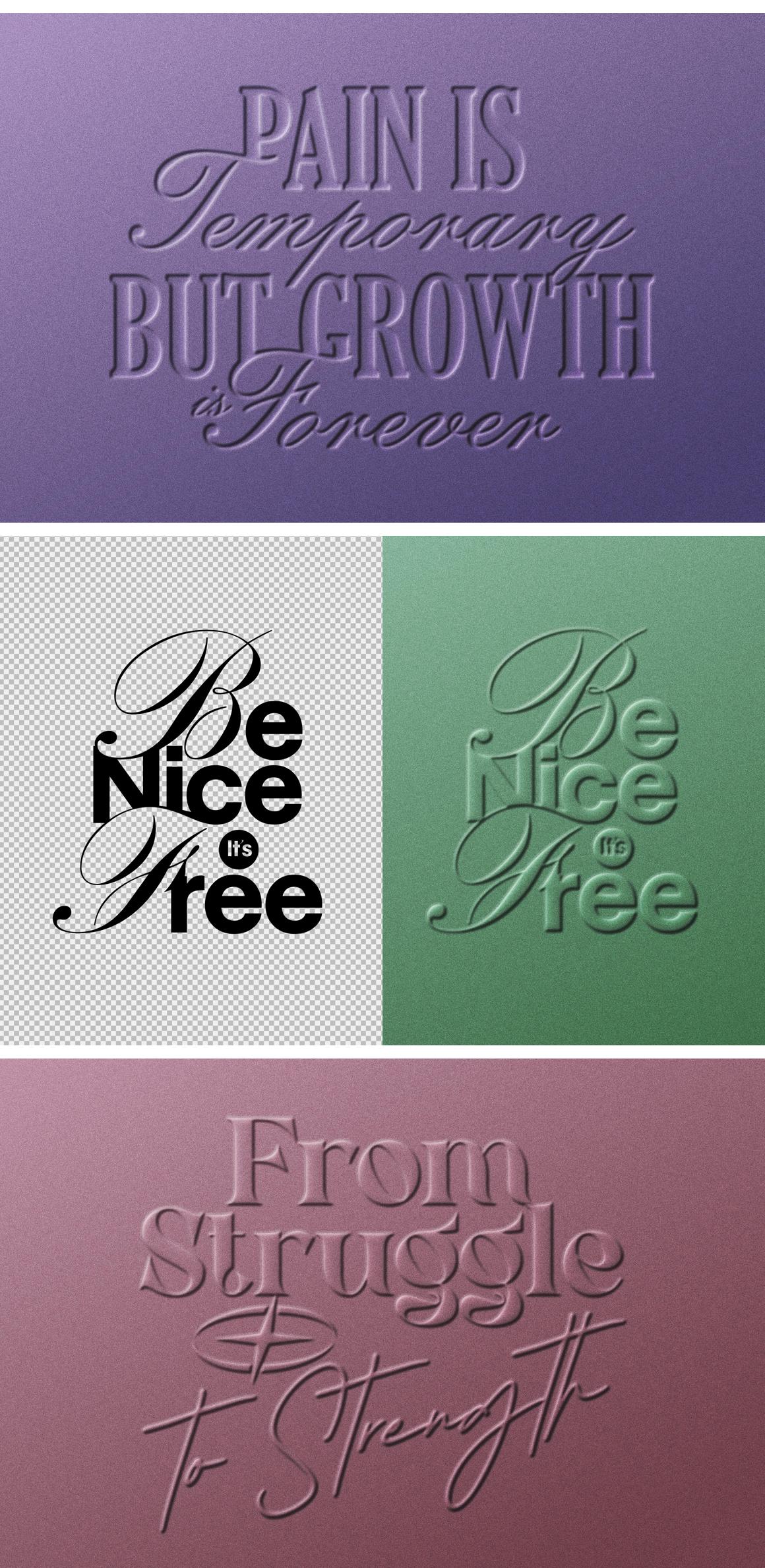 Embossing &amp; Debossing Logo Mockup