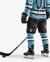 Man Wearing Full Ice Hockey Kit Mockup