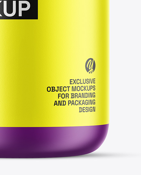 Matte Plastic Pill Jar Mockup