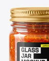 Glass Jar with Tomato Bruschetta Mockup