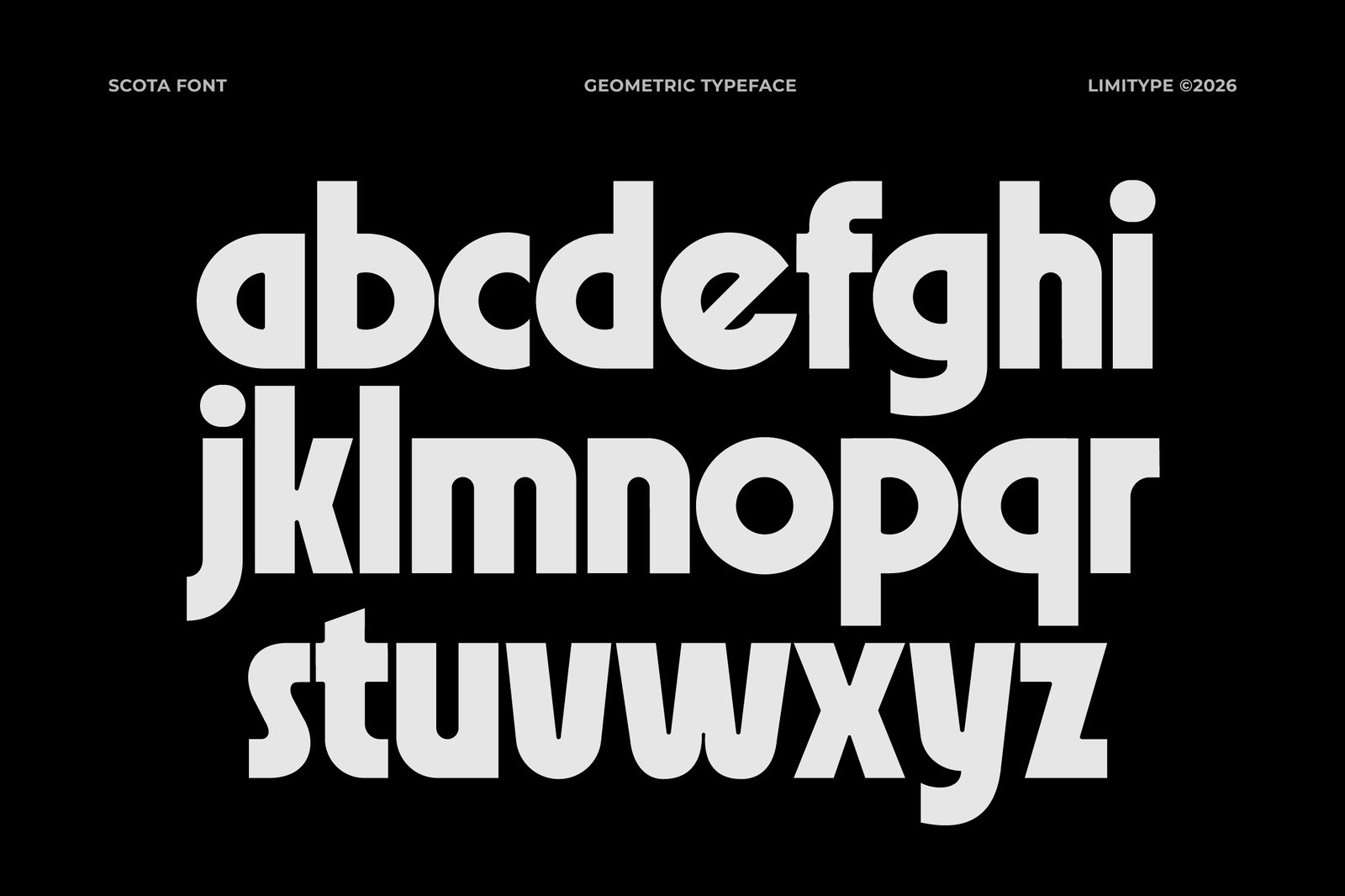 Scota - Bold Geometric Font