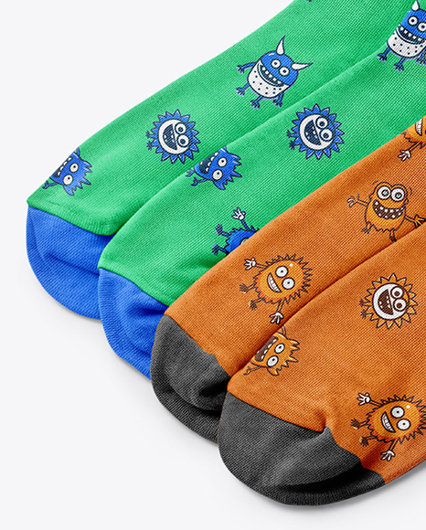 Two Pair of Socks Mockup