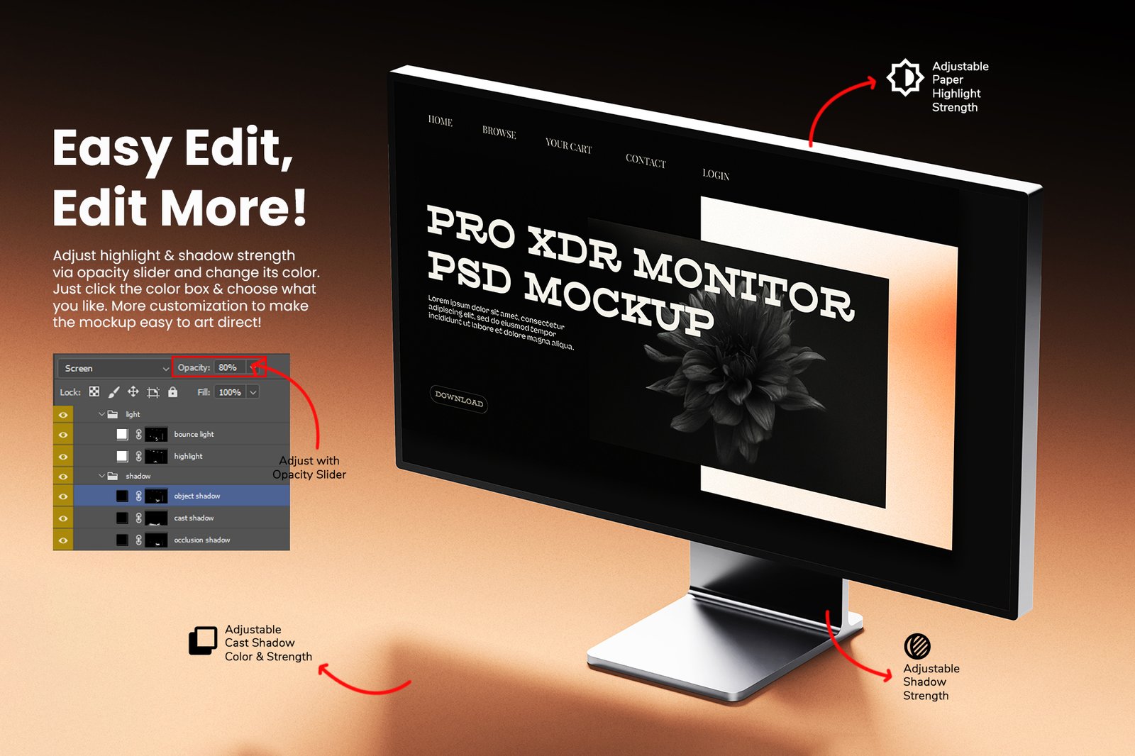 Pro Display XDR Monitor Mockup Set