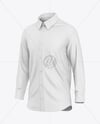 Men's Long Sleeve Shirt Mockup - Half Side View