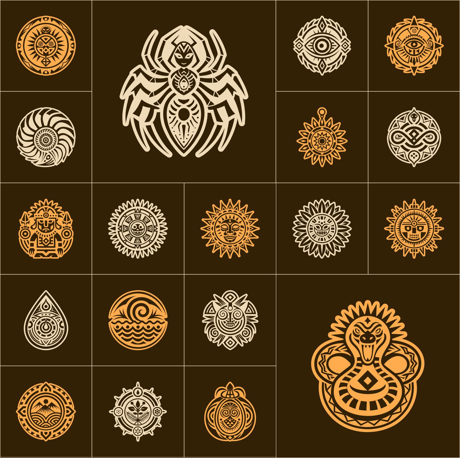 Hopi Art and Symbols Set
