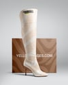 Women's Over-The-Knee Boots with Shoe Box Mockup