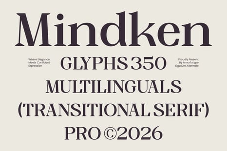 Mindken Transitional Serif Font