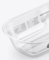 Clear Plastic Container with Glossy Plastic Lid Mockup