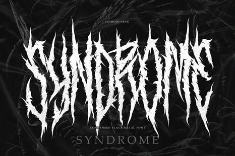 Syndrome – Condensed Black Metal Font - Fonts