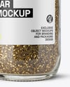 Clear Glass Jar with Za'atar Spice Mockup