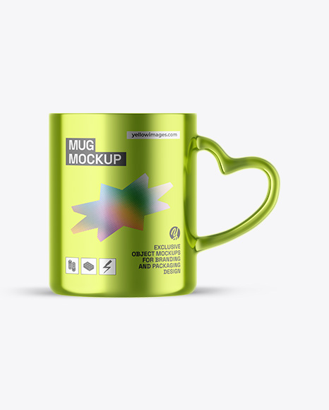 Metallic Mug Mockup - Frosted mug mockup