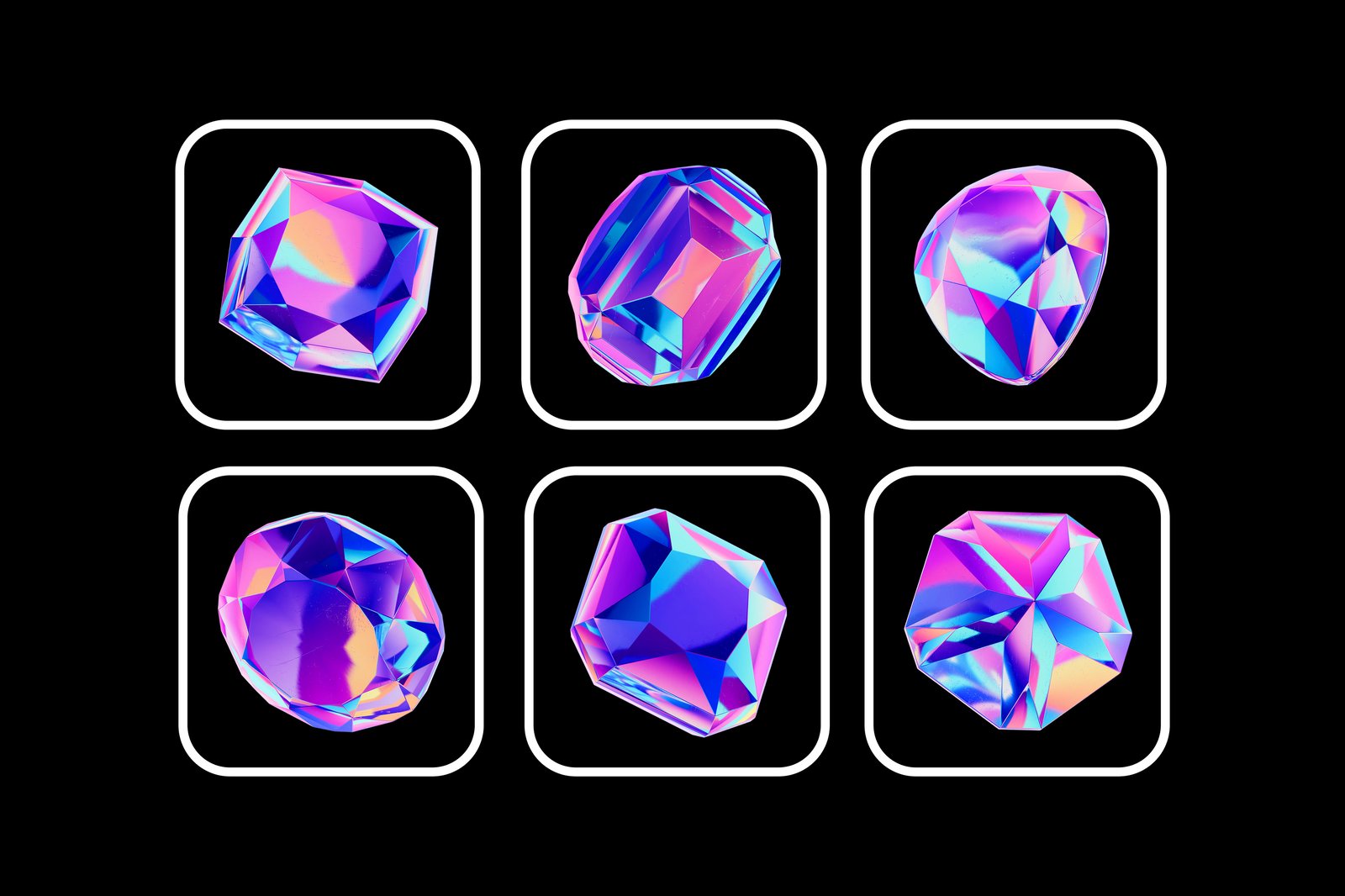 Crystals Collection - 3D Objects Set