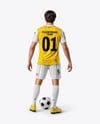Man Wearing Full Soccer Kit Mockup