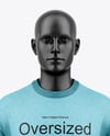 Men's Heather Oversize Sweatshirt w/ Mannequin Mockup