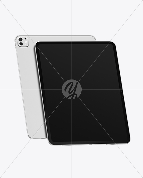 Two iPad Pro Mockup – Front & Back View