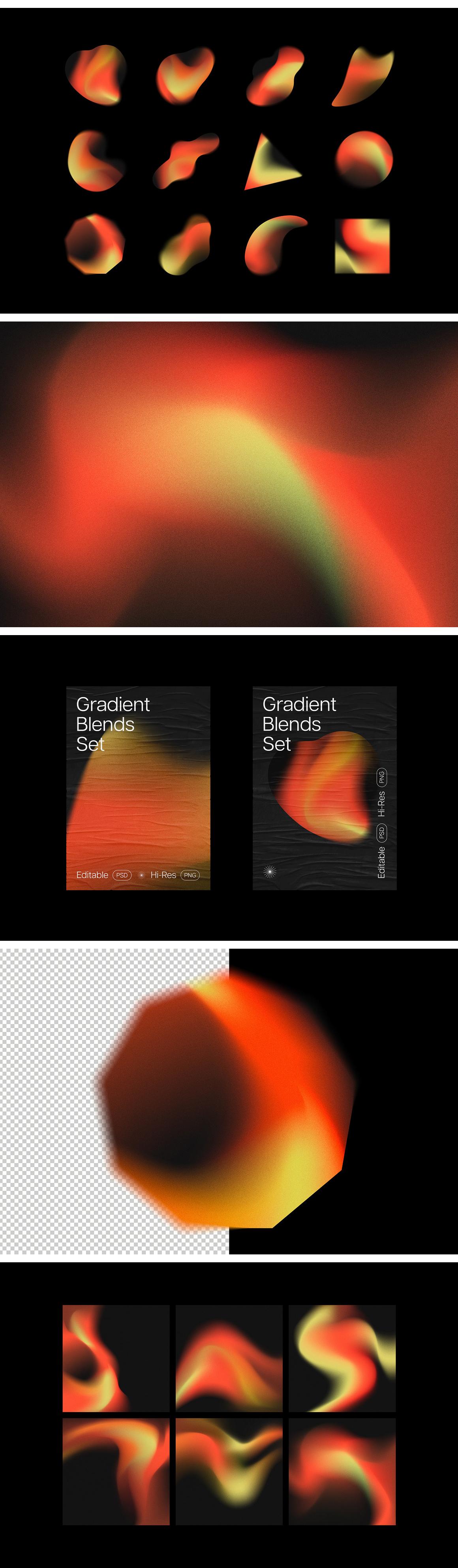 Blended Gradient Shapes Collection