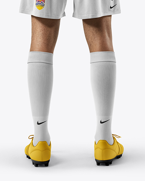 Soccer Goalkeeper Wearing Long Sleeve Jersey and Shorts Mockup