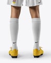 Soccer Goalkeeper Wearing Long Sleeve Jersey and Shorts Mockup