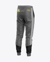 Heather Men’s Pants Mockup - Back Half Side View