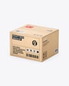 Kraft Box Mockup – Half Side View (High-Angle Shot)