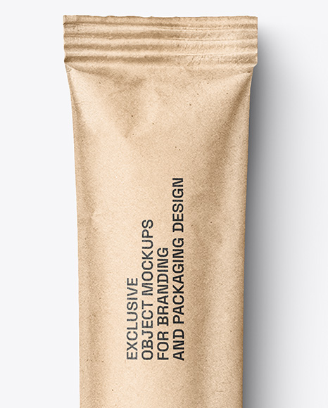 Kraft Paper Stick Sachet Mockup