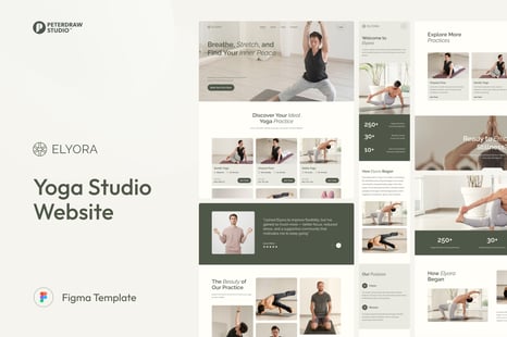 Elyora – Yoga Studio Website UI Figma Template - Creative Store