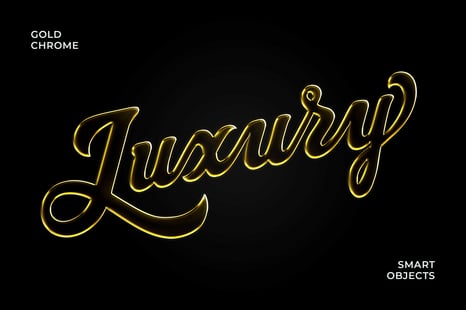 Gold Chromatic Text & Logo Effect - Gold filter photoshop