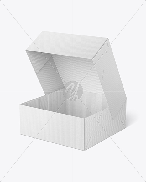 Opened Textured Cake Box Mockup