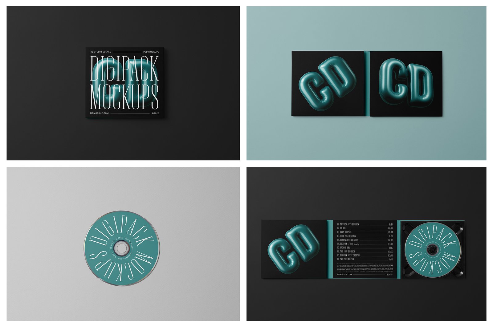 CD Digipack Mockups