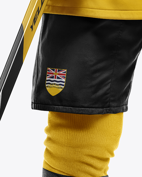 Man Wearing Full Ice Hockey Kit Mockup