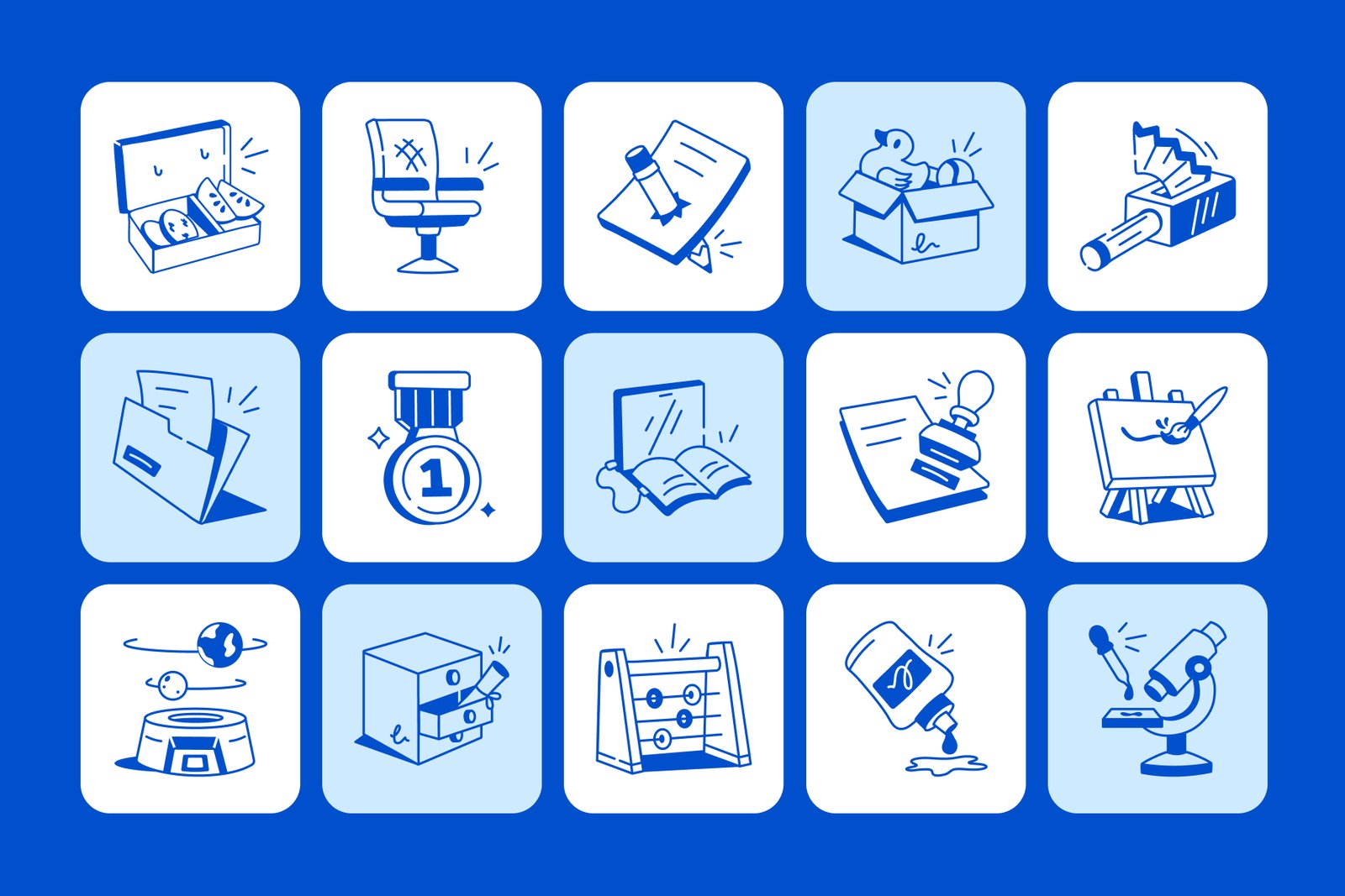 School Doodles Icon Set